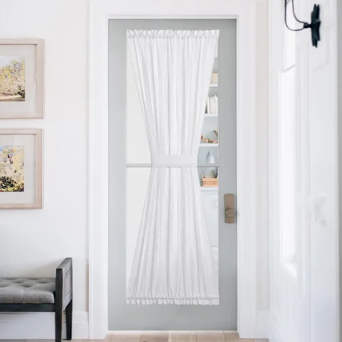 Miniatura 57 de NICETOWN - Cortinas transparentes para puerta de ventana, tratamiento de ventana lateral para puertas estrechas de vidrio/cocina/puerta delantera