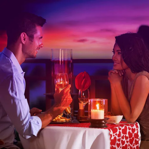 Miniatura 5 de Boao Camino de mesa de encaje con corazón de San Valentín bordado rojo corazón para decoración de mesa de boda, propuesta de velas, cena