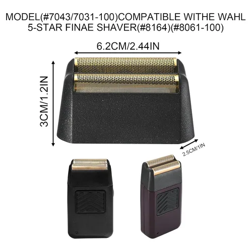 Miniatura 2 de Hoja de repuesto profesional de la serie 5 Star Finale Shaver y barra de corte compatible con wahl Shaver Foil 7043 para afeitadora Wahl Lámina