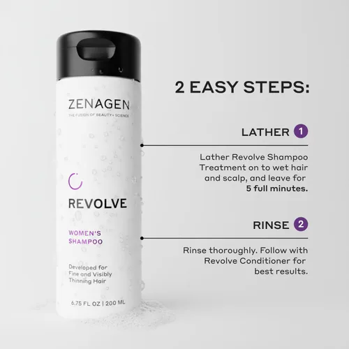 Miniatura 6 de ZENAGEN Revolve - Kit de trío para mujer Champú + acondicionador + densificador para cabello fino y visiblemente adelgazante, apoya la fuerza