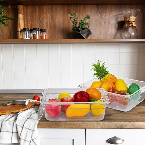 Miniatura 5 de Zubebe 6 piezas de estante de drenaje de plástico para tamaño bandeja de alimentos transparente rejilla de plástico acrílico bandejas de drenaje