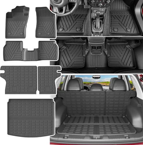 Miniatura 22 de powoq Tapete de suelo compatible con Honda Pilot 2016-2022 con alfombrilla de respaldo, forro de carga de repuesto para accesorios Honda Pilot