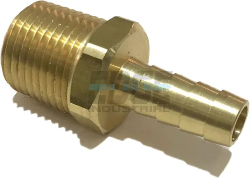 Manguera de 3/8" ID a 1/2" macho BSP BSPT recto latón accesorio combustible/aire/agua/aceite/gas/WOG (cantidad 01)