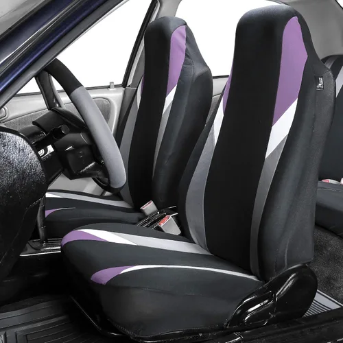 Miniatura 32 de FH Group Juego de fundas de tela para asiento delantero de automóvil para asientos de cubo, ajuste universal, compatible con bolsa de aire, fundas