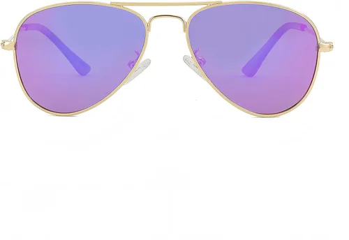 Miniatura 57 de Gleyemor Lentes de sol polarizados estilo aviador para niños y niñas, jóvenes, adolescentes, dos tamaños de 1.969 in y 2.047 in