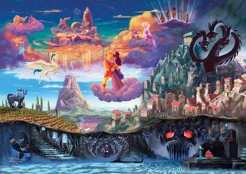 Miniatura 8 de MIGHTYPRINT Disney – La Bella Durmiente – Princesa Aurora y el Príncipe Felipe – Arte de pared duradero de 24 x 17 pulgadas – No hecho de papel