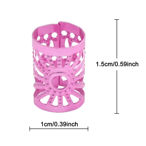 Miniatura 3 de 170 piezas de joyería para el cabello para trenzas, puños para el cabello para trenzas Loc, joyería para mujeres negras, anillos para trenzas