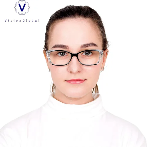 Miniatura 5 de VisionGlobal 5 Pairs Reading Glasses with Spring Hinge, Blue Light Blocking Glasses for Women/Men Color Grace-5