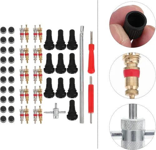 Miniatura 7 de 54pcs Tire Stem Removal and Installation Tool Set for Car Tire Repair and Auto Valve Stem Tools Maintenance Kit