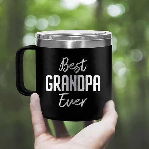 Miniatura 5 de Taza de café para papá, la mejor taza para abuelo de todos - Regalos de Navidad para papá, abuelo, abuelo, Paw Paw de los nietos - Taza de acero
