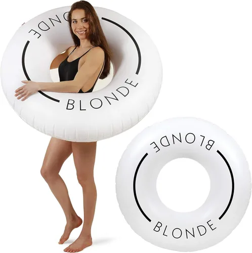 Miniatura 7 de Loteli Flotador de natación – Anillo de natación inflable minimalista estético Accesorio clásico para fiesta, sesión de fotos, diversión y Castaño