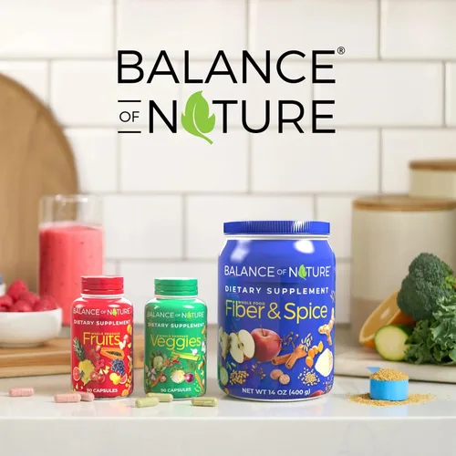 Miniatura 7 de Balance of Nature Whole Health System - Frutas y verduras integrales y suplementos de fibra y especias - 30 porciones cada una