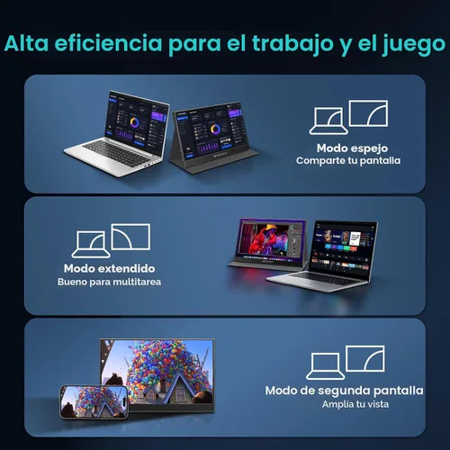 Miniatura 7 de SANSUI Monitor portátil de 15.6 pulgadas FHD 1080P Monitor de viaje para laptop, USB C HDMI ultrafino IPS pantalla de computadora con altavoces