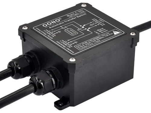 Miniatura 3 de Interruptor de transferencia automática de 15 amperios AC120V, interruptor de transferencia automática ATS (cables centrales + NEMA 5-15P)