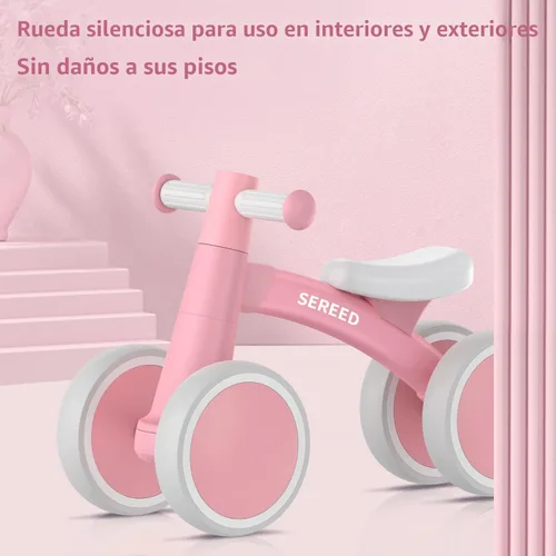Miniatura 5 de SEREED - Bicicleta de equilibrio para bebés de 1 año, niños y niñas de 12 a 24 meses, primera bicicleta para niños de 4 ruedas, regalos de primer