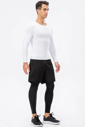 Miniatura 8 de Camiseta de compresión para hombre, de manga larga, atlética, para entrenamiento, camiseta deportiva activa, camiseta interior de ajuste seco