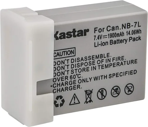 Miniatura 5 de Kastar Batería (X2) y cargador USB delgado para Canon NB-7L, CB-2LZE y Canon PowerShot G10, PowerShot G11, PowerShot G12, PowerShot SX30 es cámaras