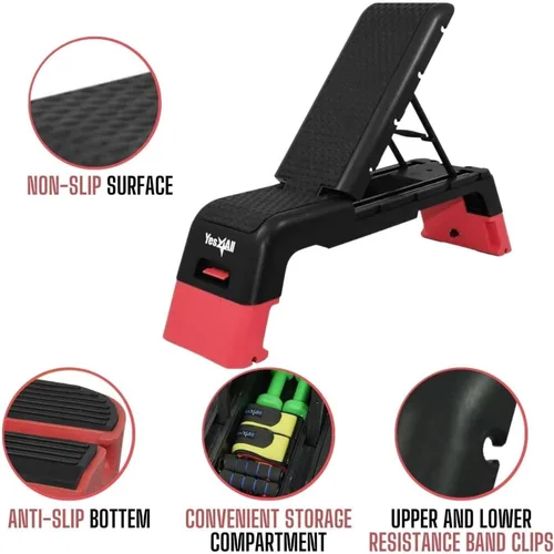 Miniatura 3 de Yes4All - Banca multifuncional para aeróbicos - Estación de fitness versátil, banco de pesas, step aeróbico, caja de pliometría para entrenamientos