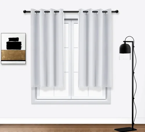 Miniatura 12 de PI Cortinas opacas para dormitorio, tratamiento de ventana con aislamiento térmico de anillo superior, cortinas oscurecedoras de habitación