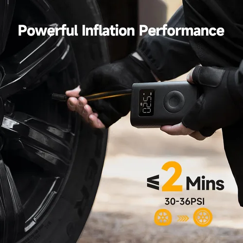 Miniatura 2 de Xiaomi Compresor de aire eléctrico portátil, inflador de neumáticos de 150 PSI para automóvil, scooter, neumáticos de bicicleta y pelotas