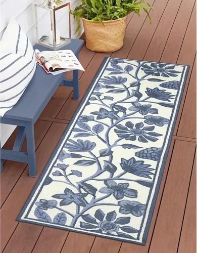 Miniatura 74 de Liora Manne CAPR5163633 - Alfombra costera para interiores y exteriores, color azul marino, 2 pies x 5 pies Cuerdas Navy