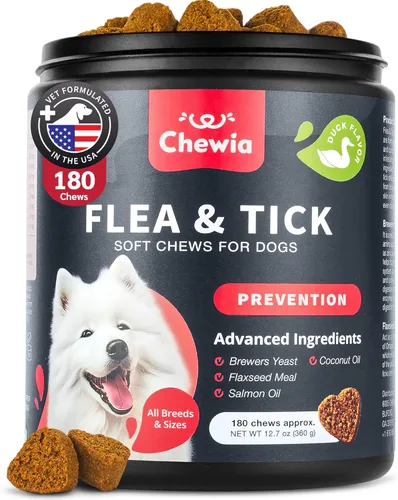 Masticables para tratamiento de pulgas y garrapatas para perros, prevención de pulgas y garrapatas para perros, masticables para pulgas y