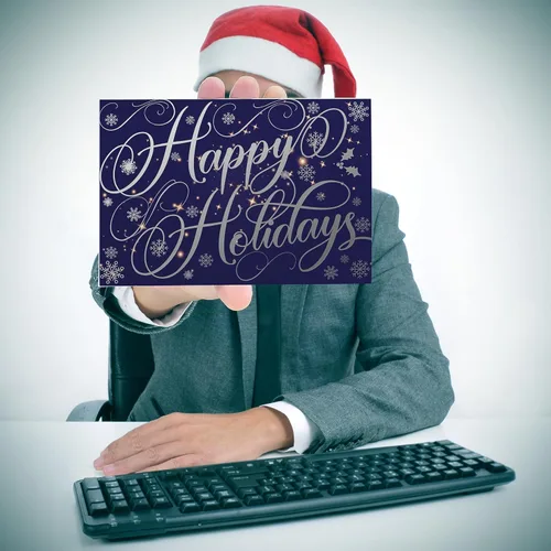 Miniatura 7 de Better Office Products Paquete de 50 Tarjetas de Felices Fiestas con Detalles de Lámina Plateada, 5" x 7", Alto Brillo, Saludo Interior, con 50