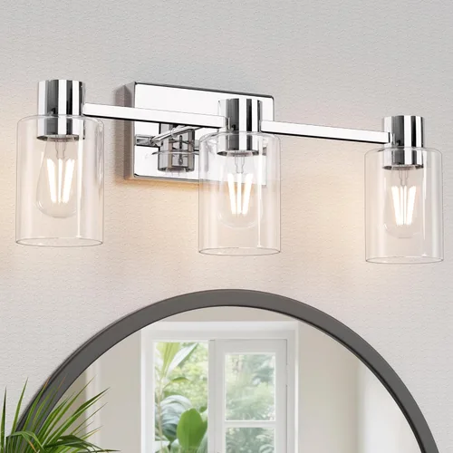 Miniatura 17 de Accesorios de iluminación de tocador modernos de 5 luces sobre espejo, accesorios de iluminación de baño en negro mate, luces de tocador, aplique