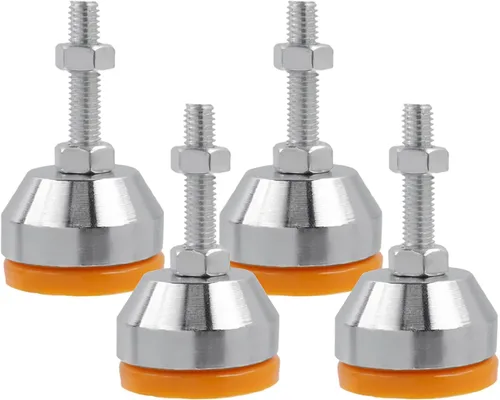 Pies niveladores M8x50mm, capacidad de 2200 libras, deslizadores giratorios ajustables y resistentes, base antideslizante de 1.53 pulgadas,
