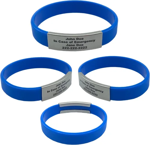 Miniatura 51 de Pulsera de identificación médica personalizada - Pulsera de seguridad para personas mayores grabada personalizada - Alerta de Alzheimer