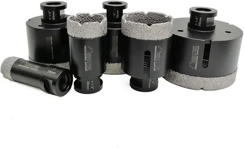 Miniatura 12 de SHDIATOOL Juego de 6 brocas de diamante para azulejos de porcelana, ladrillo de mármol de granito con diámetro de rosca de 5/8 pulgadas y 11