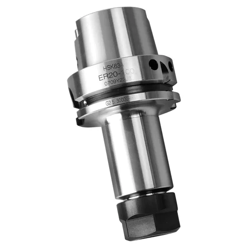 HSK63A ER Portaherramientas con tuerca deslizante, HSK63A-ER20-100 Soporte de bloque de portabrocas G2.5/25000 RPM Aplicar para máquina herramienta