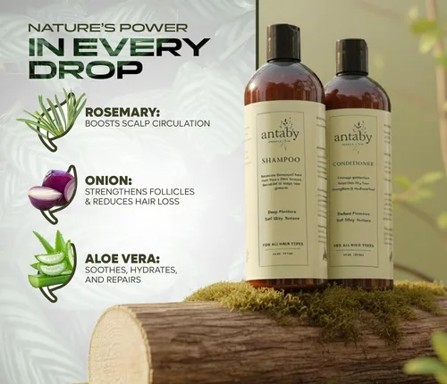 Miniatura 3 de Botanical Hair System - Champú y acondicionador para el cabello para mujeres y hombres - Champú suave sin sulfato + acondicionador para cabello seco