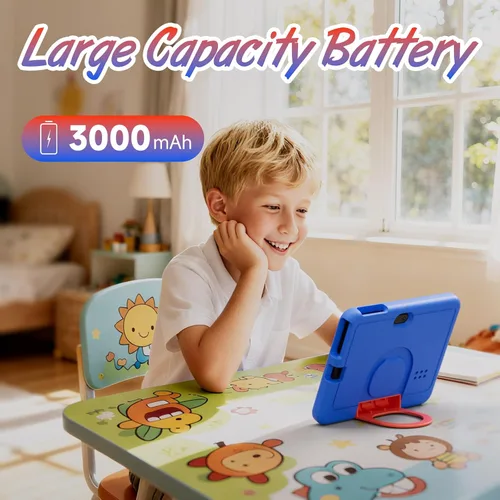Miniatura 4 de Tablet para niños, tableta Android de 7 pulgadas para niños, 4GB RAM 32GB ROM expandible hasta 1TB, tabletas para niños pequeños con control Azul