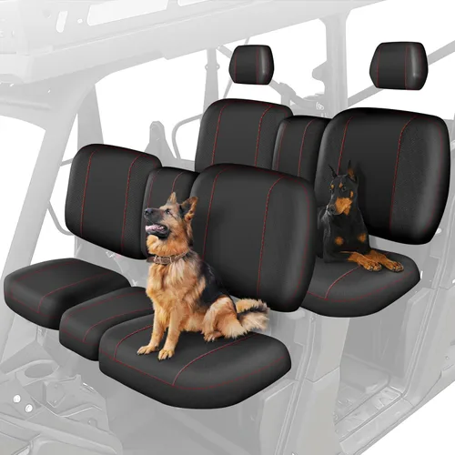 Miniatura 13 de BORDAN Funda de asiento UTV para Polaris Ranger 500 700 800 2002-2008 (solo asiento delantero), resistente al agua 1680D, protección completa, juego