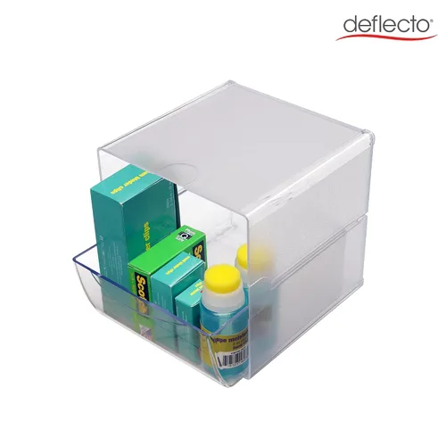 Miniatura 3 de Deflecto Organizador apilable de cubos abiertos, organizador de escritorio y manualidades, transparente, grande, 6 pulgadas de ancho x 6 pulgadas