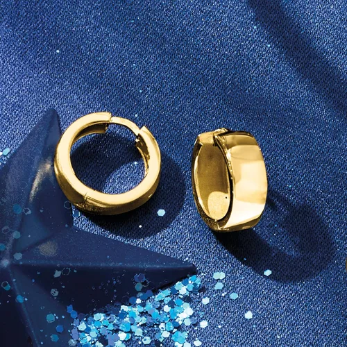 Miniatura 3 de Ross-Simons Pendientes de aro de oro amarillo italiano de 18 quilates