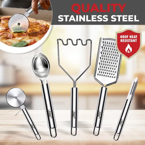Miniatura 7 de Kaluns - Juego completo de 50 utensilios de cocina de silicona - 800°F resistente al calor, utensilios de cocina antiadherentes premium con mangos