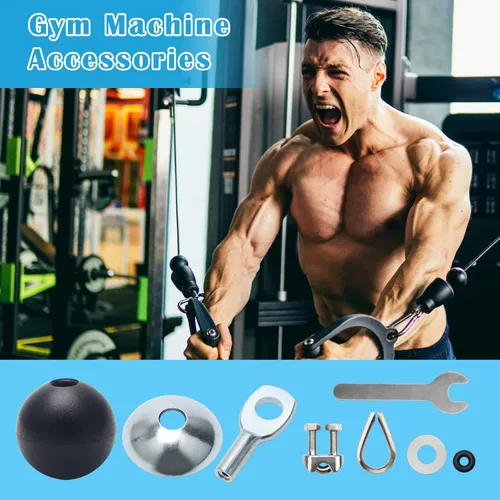 Miniatura 7 de 17 accesorios de cable para gimnasio, accesorio de cuerda sólida para máquina de poleas de fitness de 0.197 in, equipo de gimnasio para gimnasio