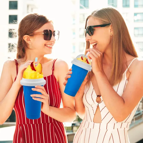 Miniatura 6 de Jairuty Vaso para hacer Slushie, vasos mágicos de congelación rápida para máquina casera de batido de leche y helados, vaso de doble capa para hacer