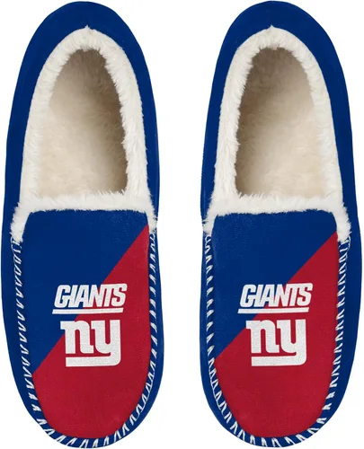 Miniatura 15 de FOCO NFL - Pantuflas tipo mocasín unisex para adultos, con licencia oficial, con logotipo primario, con forro de sherpa