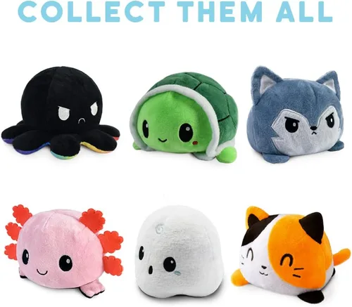 Miniatura 4 de TeeTurtle - El Axolotl de peluche original reversible - Azul + Negro - Lindos animales de peluche sensoriales para mostrar tu estado de ánimo Azul +