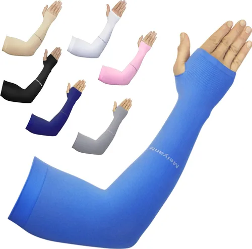Miniatura 16 de Mangas de brazo para hombres y mujeres de trabajo, 1 par de protección solar UV UPF manga larga tatuaje cubre mangas para cubrir las mangas