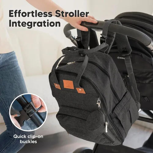 Miniatura 5 de Mochila para Pañales KeaBabies - Gran Mochila de Pañales con Cambiador, para Bebé Niño, Niña, Mochila de Viaje para Mamá y Papá, Impermeable