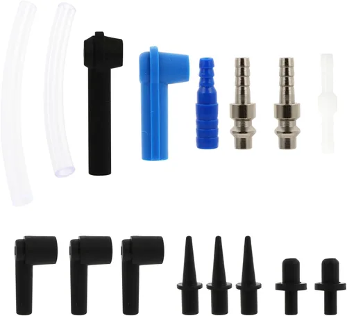 Veemoon 16 piezas Conector de Líquido de Frenos Azul Accesorios Kit de Coche Adaptador de Coche Herramienta de Reemplazo de Líquido de Frenos