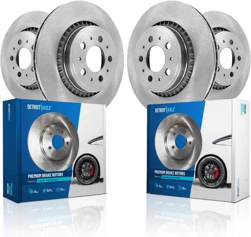 Miniatura 54 de Detroit Axle - Rotores de freno para Nissan NV2500 NV3500 NV1500 NV1500 2012-2021, repuesto de rotores de freno de disco: rotor delantero de 14.17