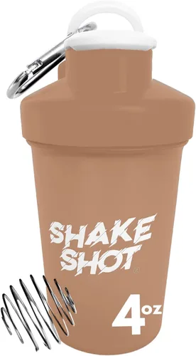Miniatura 7 de Negro - Botella mezcladora mini de 4 oz para preentrenamiento, creatina, suplementos de cucharada pequeña (no para proteínas) con clip y bola