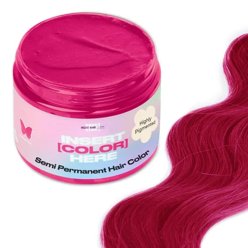 Miniatura 16 de INH Tinte semipermanente para el cabello, acondicionador de depósito de color, tinte rosa para el cabello, sin blanqueador, sin peróxido, tinte