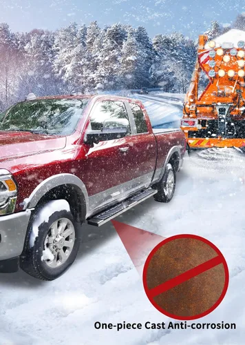 Miniatura 5 de YITAMOTOR Estribos de 6.5 pulgadas compatibles con Chevy Silverado 2019-2026/GMC Sierra 1500 Crew Cab, 2020-2026 2500HD 3500HD, estribos