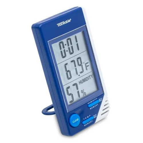 Miniatura 3 de Rastreable: AO-90080-06 Termómetro rastreable con reloj, monitor de humedad y calibración